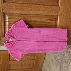 OP girls hooded terry swimsuit cover-up, size 7/8